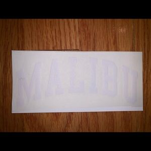 Brandy Melville White Malibu Sticker